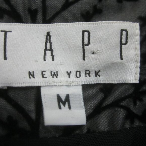 Vtg TAPP New York Womens M Black Gray Tree Print Lamb Leather Vest Fur Collar - Picture 6 of 13